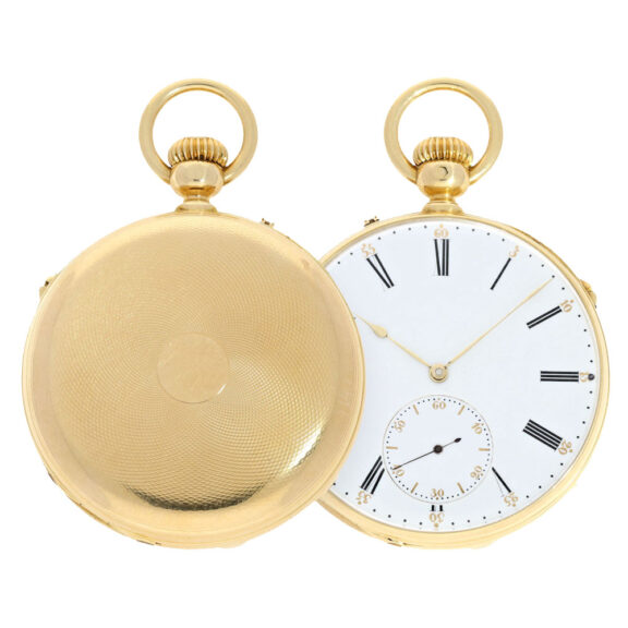 French gold collector's watch with golden numbers Circa 1860 French gold collector's watch with golden numbers Circa 1860