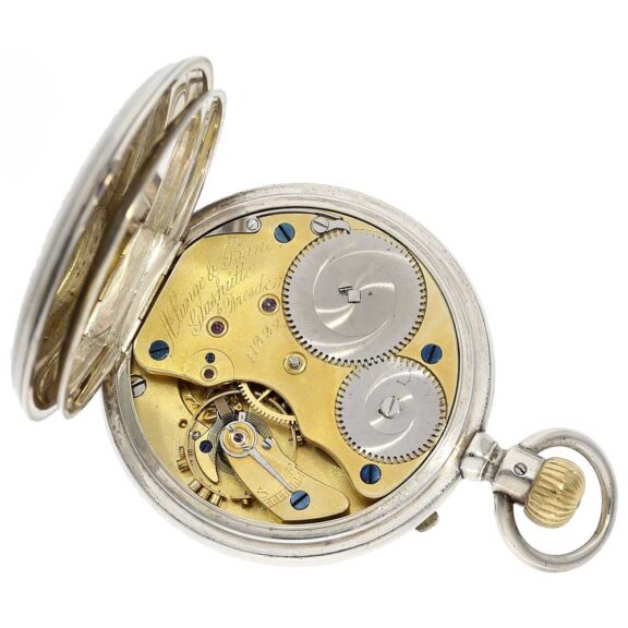 Early German silver Glashütte lever pocket watch Circa 1878 Early German silver Glashütte lever pocket watch Circa 1878