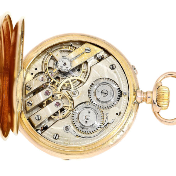 Swiss 18K gold astronomical calendar watch Circa 1880 Swiss 18K gold astronomical calendar watch Circa 1880