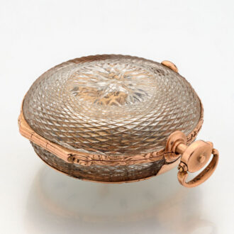 French exquisite gold and crystal glass ladies watch Circa 1760