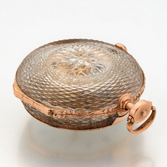 French exquisite gold and crystal glass ladies watch Circa 1760 French exquisite gold and crystal glass ladies watch Circa 1760