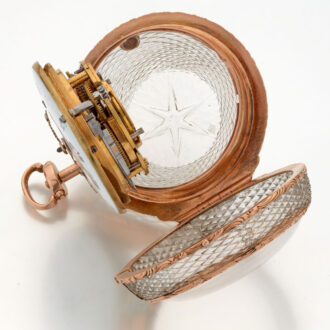 French exquisite gold and crystal glass ladies watch Circa 1760