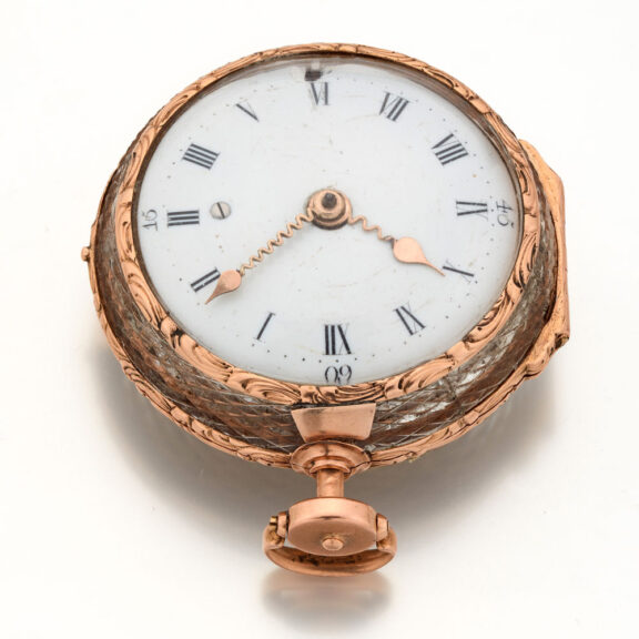 French exquisite gold and crystal glass ladies watch Circa 1760 French exquisite gold and crystal glass ladies watch Circa 1760