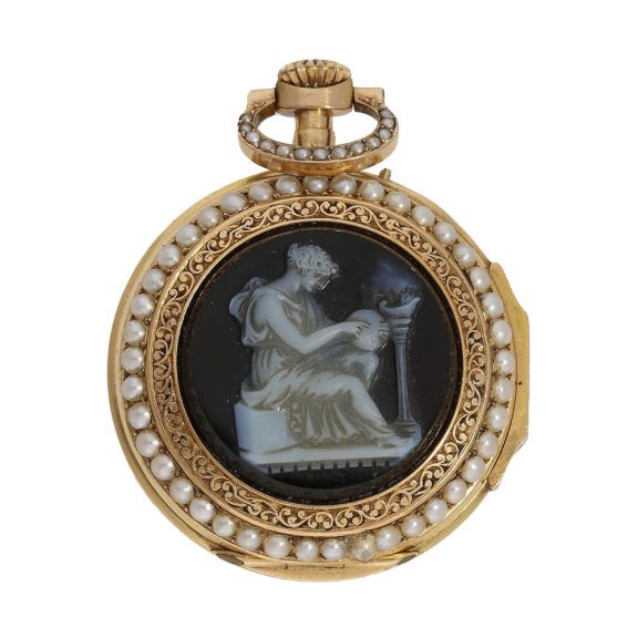French 18 Carat gold watch with valuable chatelaine and brooch Circa 1880 French 18 Carat gold watch with valuable chatelaine and brooch Circa 1880