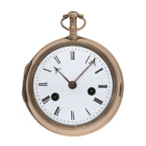 Swiss pink gold clock watch with self strike probably Circa 1800