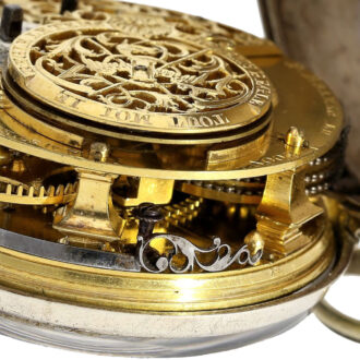 Dutch pair cased verge pocket watch with chatelaine Circa 1735