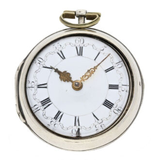 Dutch pair cased verge pocket watch with chatelaine Circa 1735