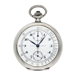 Extremely rare Swiss tachymeter chronograph in chronometer quality Circa 1920