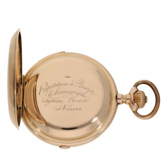 14 Carat gold large and complicated full hunter case watch Circa 1900