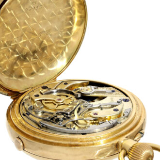 Swiss gold hunting case watch with roman numerals Circa 1890