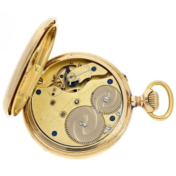 German 18 K gold Glashütte precision pocket watch Circa 1894 German 18 K gold Glashütte precision pocket watch Circa 1894
