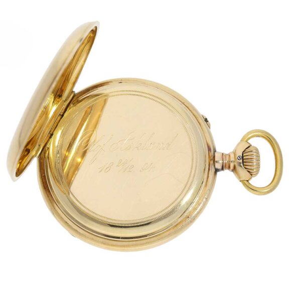 German 18 K gold Glashütte precision pocket watch Circa 1894 German 18 K gold Glashütte precision pocket watch Circa 1894
