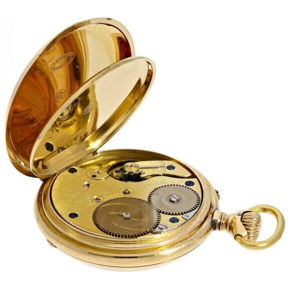 German 18 K gold Glashütte precision pocket watch Circa 1894 German 18 K gold Glashütte precision pocket watch Circa 1894