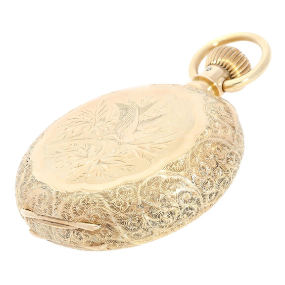 American gold lever, decorated Champlevé dial Circa 1890 American gold lever, decorated Champlevé dial Circa 1890