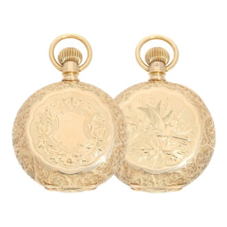 American gold lever, decorated Champlevé dial Circa 1890