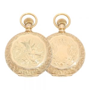 American gold lever, decorated Champlevé dial Circa 1890