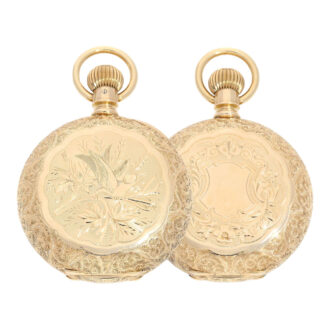American gold lever, decorated Champlevé dial Circa 1890