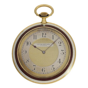 Swiss 18 carat gold and enamel Cartier style watch Circa 1920
