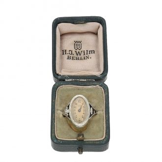 Swiss rare and attractive Art Nouveau ring watch Circa 1910