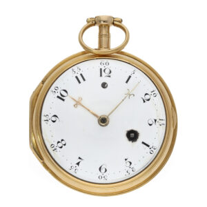 Danish 18 Carat gold pocket watch with cylinder escapement Circa 1790
