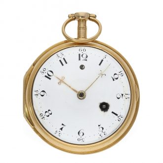 Danish 18 Carat gold pocket watch with cylinder escapement Circa 1790