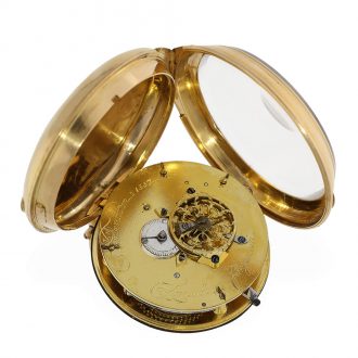 Danish 18 Carat gold pocket watch with cylinder escapement Circa 1790
