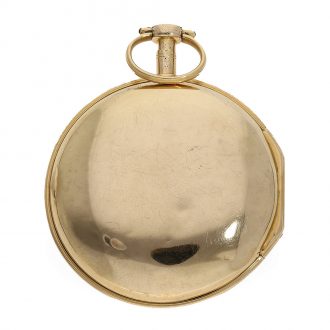 Danish 18 Carat gold pocket watch with cylinder escapement Circa 1790