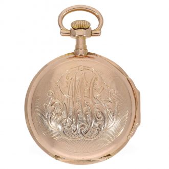 Swiss 18 carat rose gold open faced cylinder watch Circa 1880