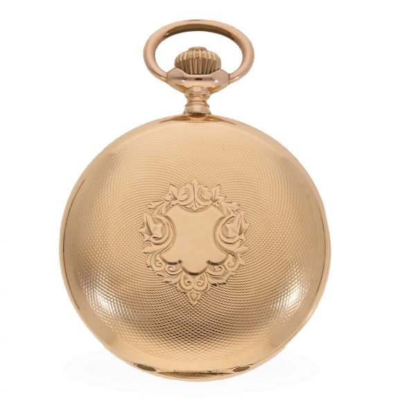 Swiss 14 carat gold full hunter cased ‘Haute Precision’ watch Circa 1900 Swiss 14 carat gold full hunter cased ‘Haute Precision’ watch Circa 1900