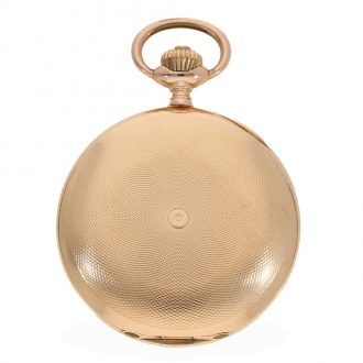 Swiss 14 carat gold full hunter cased ‘Haute Precision’ watch Circa 1900
