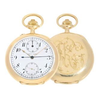 Swiss gold lever watch with a beautiful monogram Circa 1883