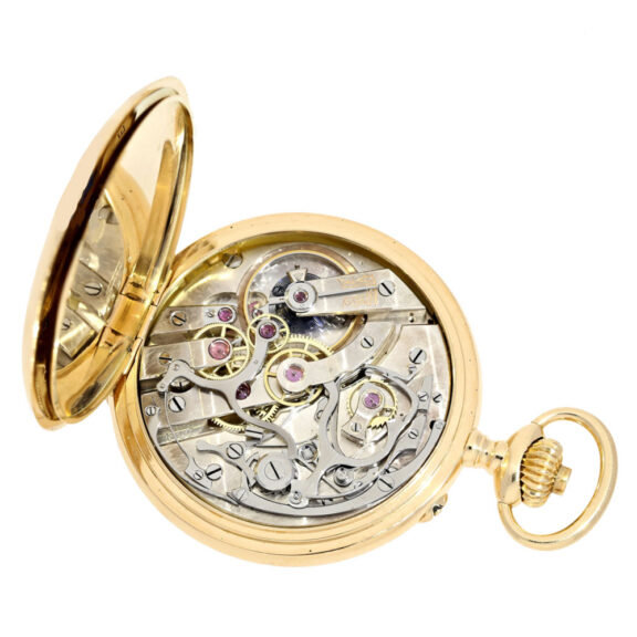 Swiss gold lever watch with a beautiful monogram Circa 1883 Swiss gold lever watch with a beautiful monogram Circa 1883