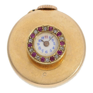 American decorative 18K rose gold buttonhole watch Circa 1900
