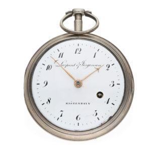 Early Danish silver open faced cylinder pocket watch Circa 1794
