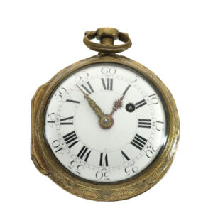 French gilt double sided key wind pocket watch Circa 1770