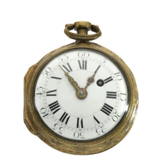 French gilt double sided key wind pocket watch Circa 1770
