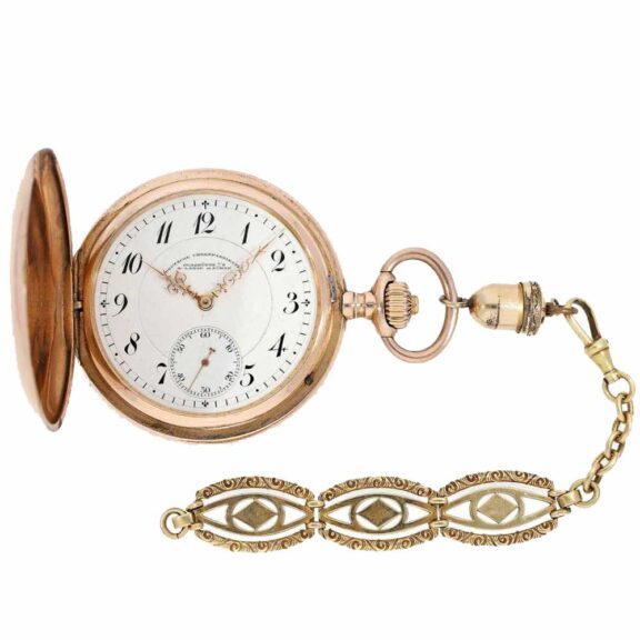 German heavy pink gold Glashütte pocket watch Circa 1903
