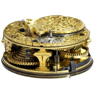 English early Champlevé silver verge pocket watch Circa 1705