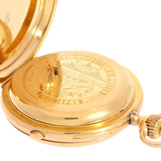A heavy gold Swiss with a magnificent champlevé dial Circa 1890