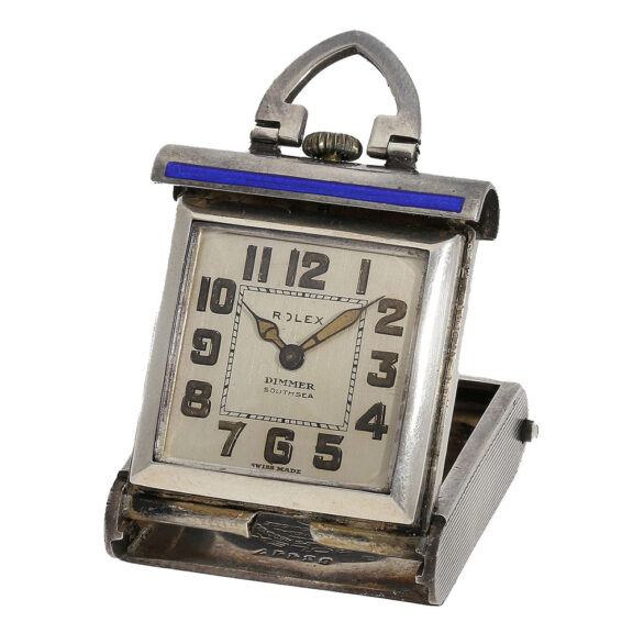 Swiss rare purse watch in silver enamelled case Circa 1928