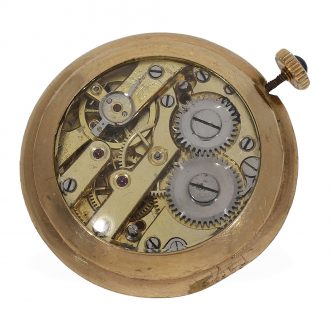 Swiss gold and gem set double cased form watch Circa 1920 Swiss gold and gem set double cased form watch Circa 1920