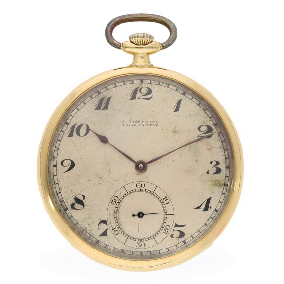 Swiss 18 carat gold precision pocket watch with original box Circa 1915