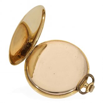Swiss 18 carat gold precision pocket watch with original box Circa 1915