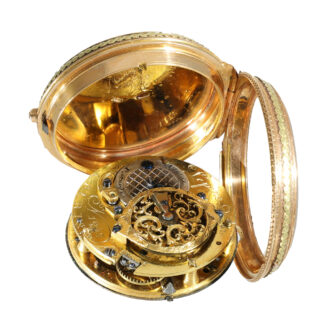 French 18 carat gold and enamel pocket watch Circa 1780 French 18 carat gold and enamel pocket watch Circa 1780