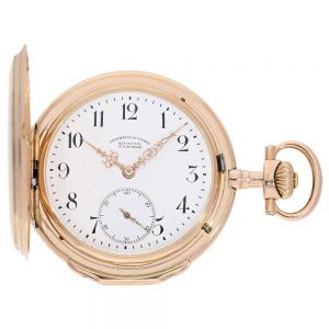 German rare edition gold Glashütte pocket watch Circa 1900