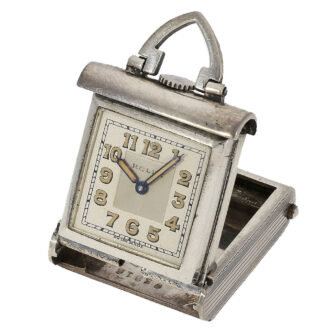 Swiss rare purse watch in silver enamelled case Circa 1928