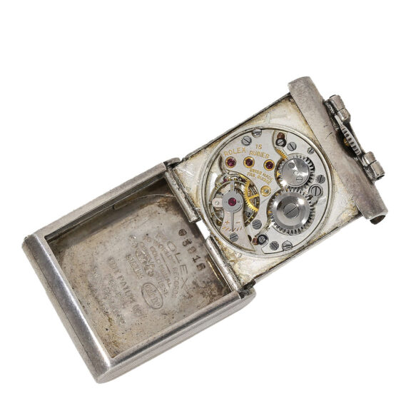 Swiss rare purse watch in silver enamelled case Circa 1928 Swiss rare purse watch in silver enamelled case Circa 1928