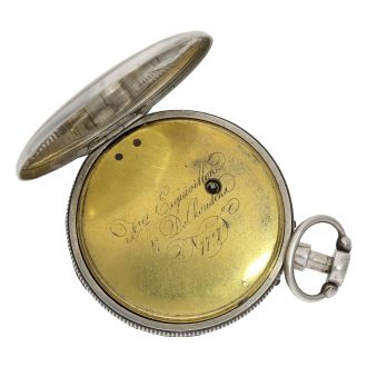 Swiss silver repeating verge watch with early Jacquemart Circa 1800 Swiss silver repeating verge watch with early Jacquemart Circa 1800