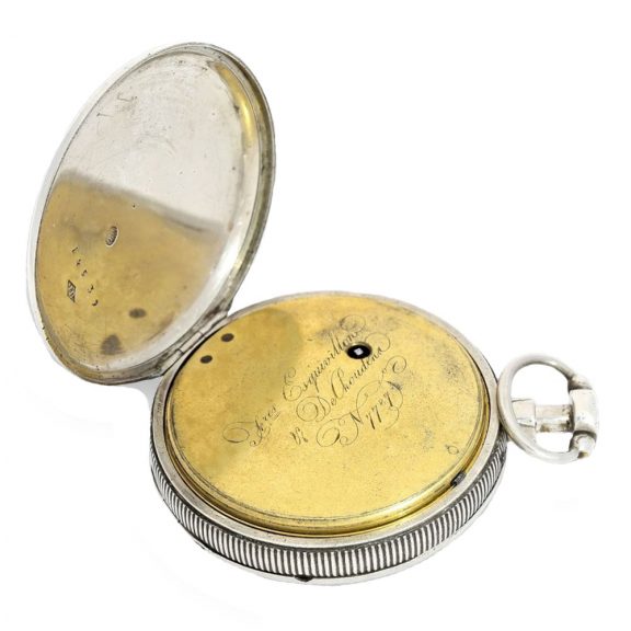 Swiss silver repeating verge watch with early Jacquemart Circa 1800 Swiss silver repeating verge watch with early Jacquemart Circa 1800