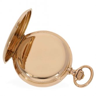 14 Carat gold heavy fine precision watch with matching watch chain Circa 1890